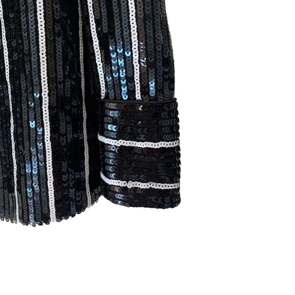 & Other Stories Striped Sequin Lounge Shirt NWTs Black White size 4 - Picture 8 of 13